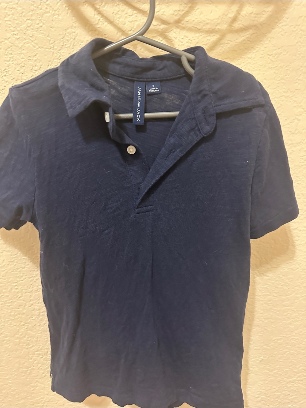 3/15$ Janie and Jack Navy Blue Short-Sleeve Polo